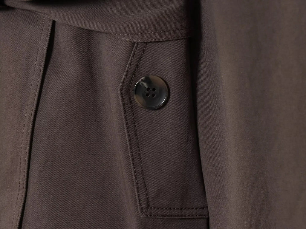 Trench Coat Cruzado Estilo Británico