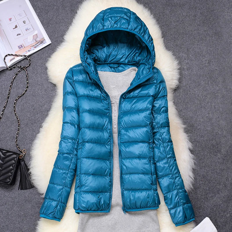 Chaqueta Acolchada Ligera con Capucha