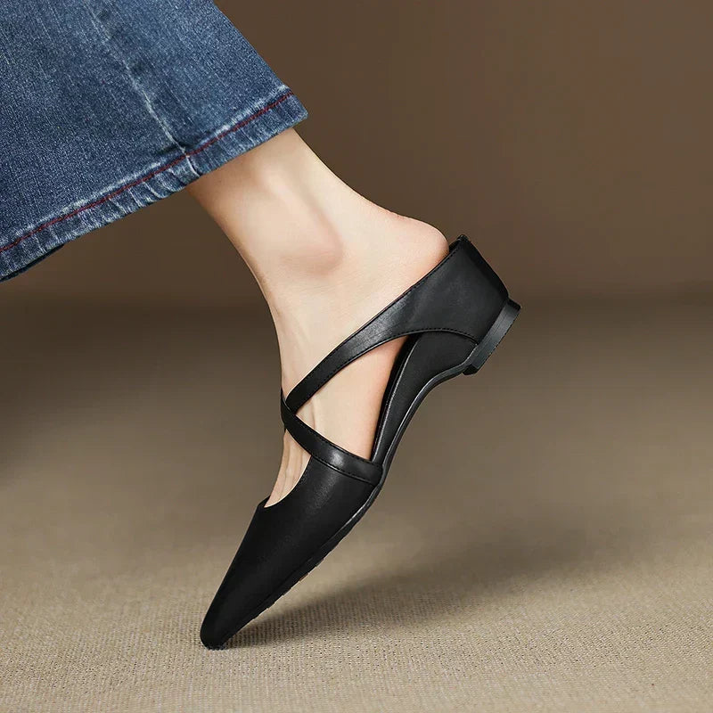 Aluna™ | Mules de piel auténtica