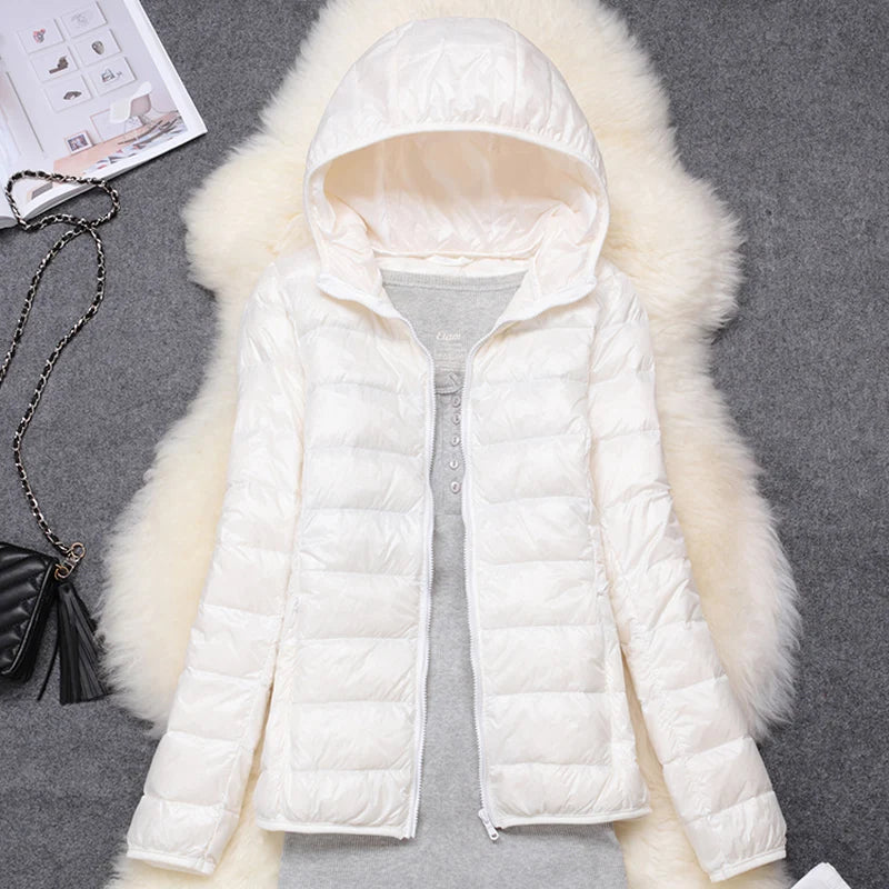 Chaqueta Acolchada Ligera con Capucha