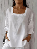 Sabrina - Blusa relajada con escote cuadrado