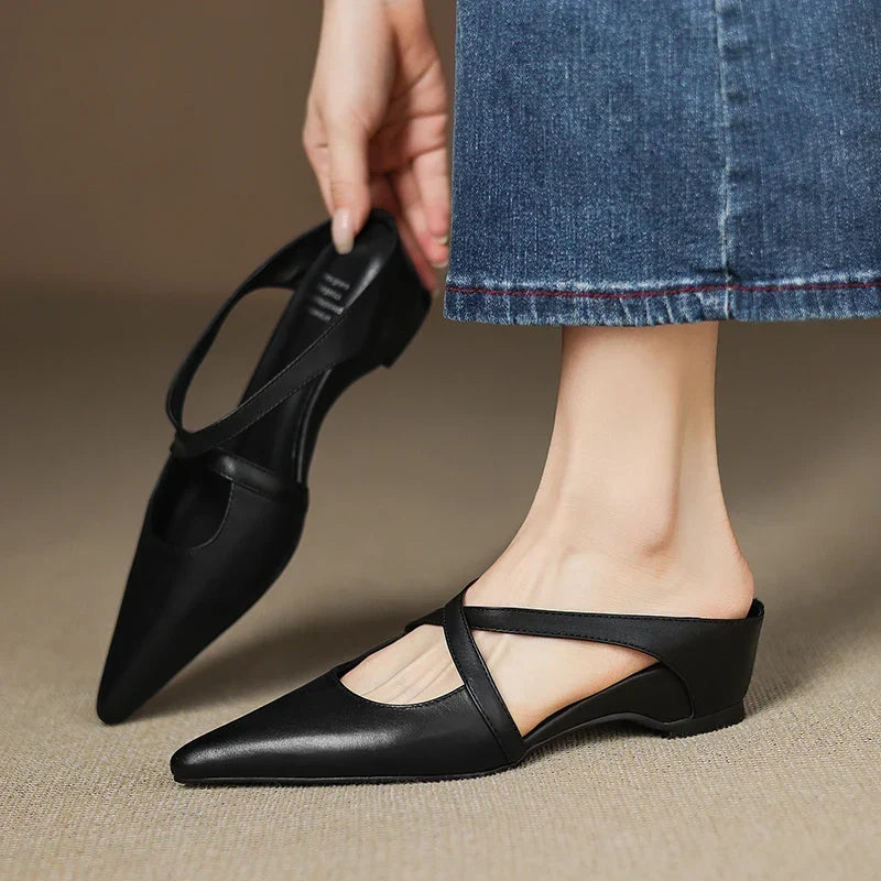 Aluna™ | Mules de piel auténtica