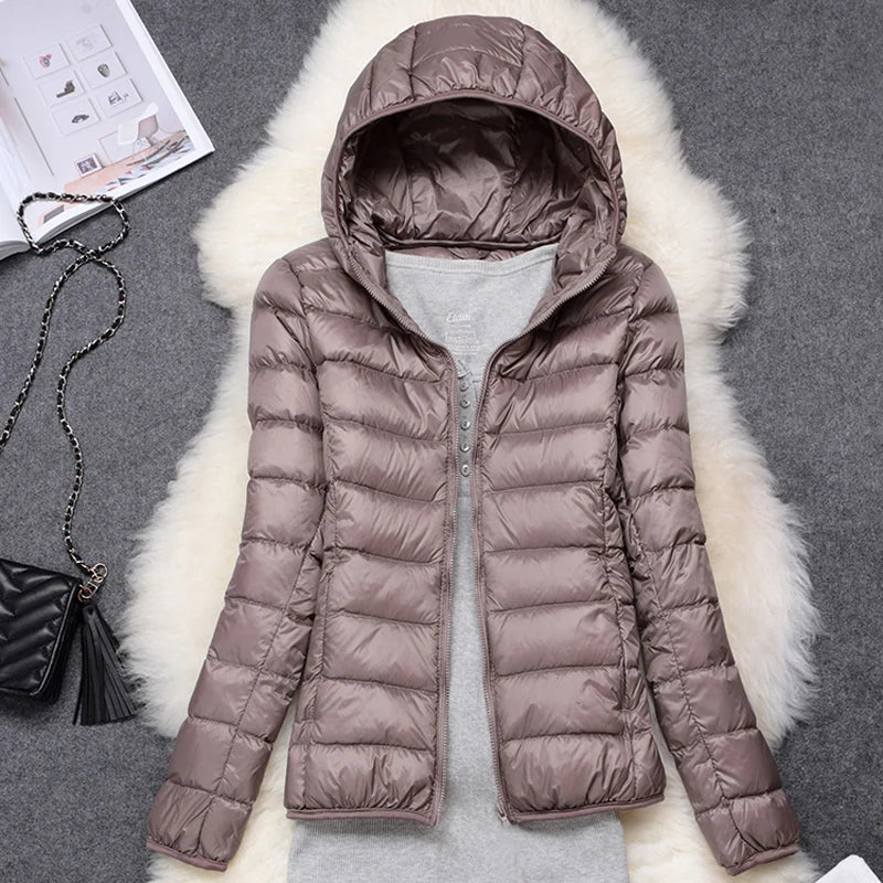 Chaqueta Acolchada Ligera con Capucha