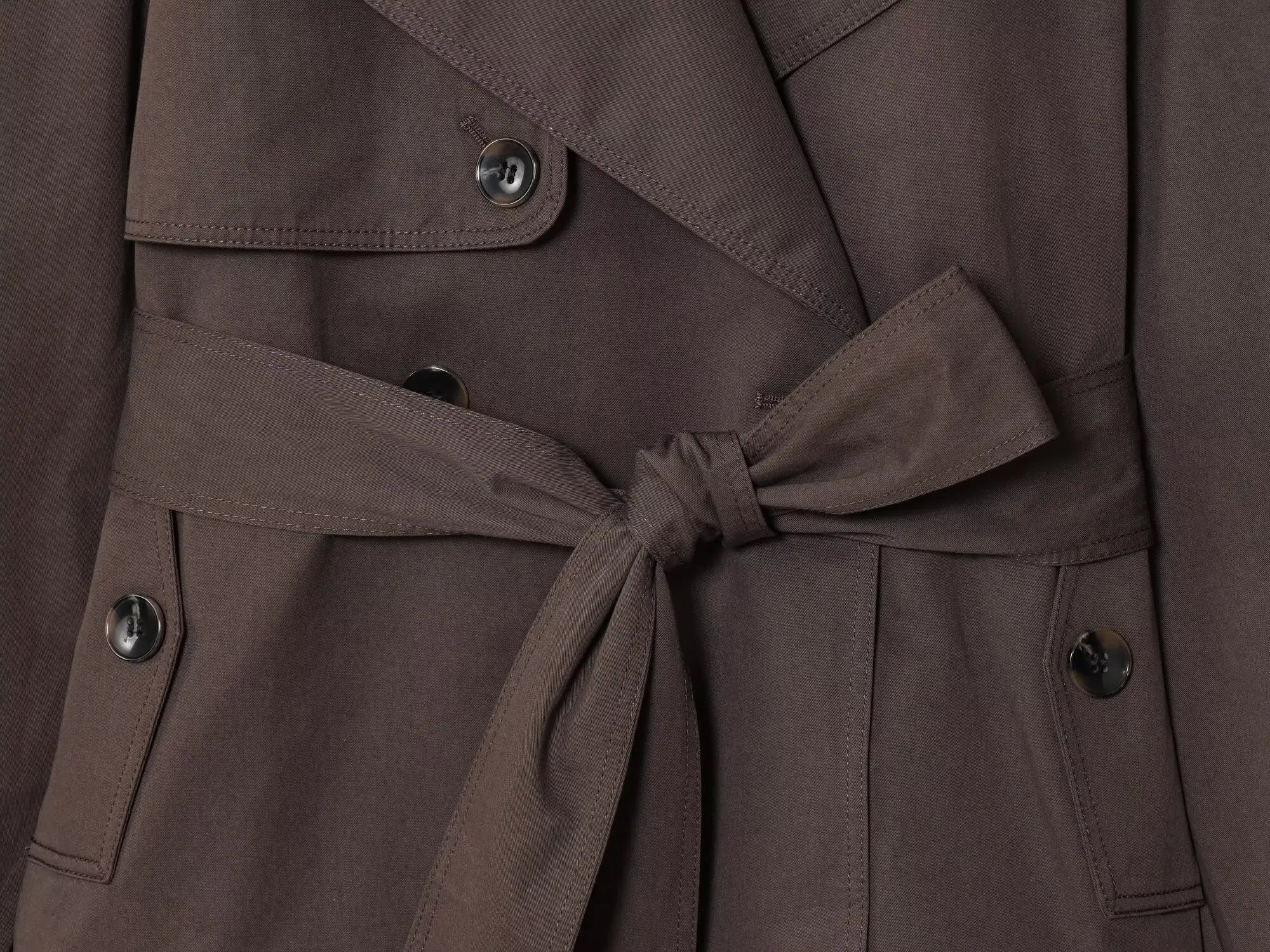 Trench Coat Cruzado Estilo Británico
