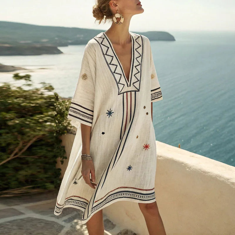 Naomi - Vestido de Playa Elegante y Versátil para Días Veraniegos