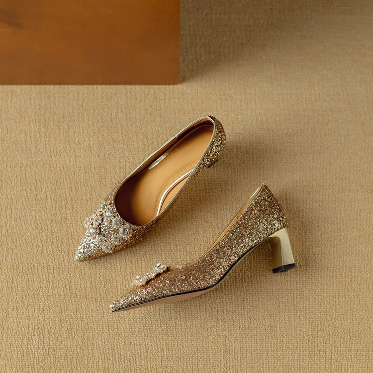 Zapatos de Salón con Purpurina Gloria
