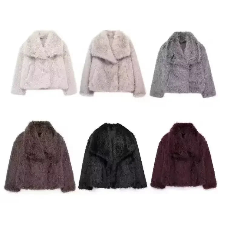 Chaqueta de Piel Sintética Mixta