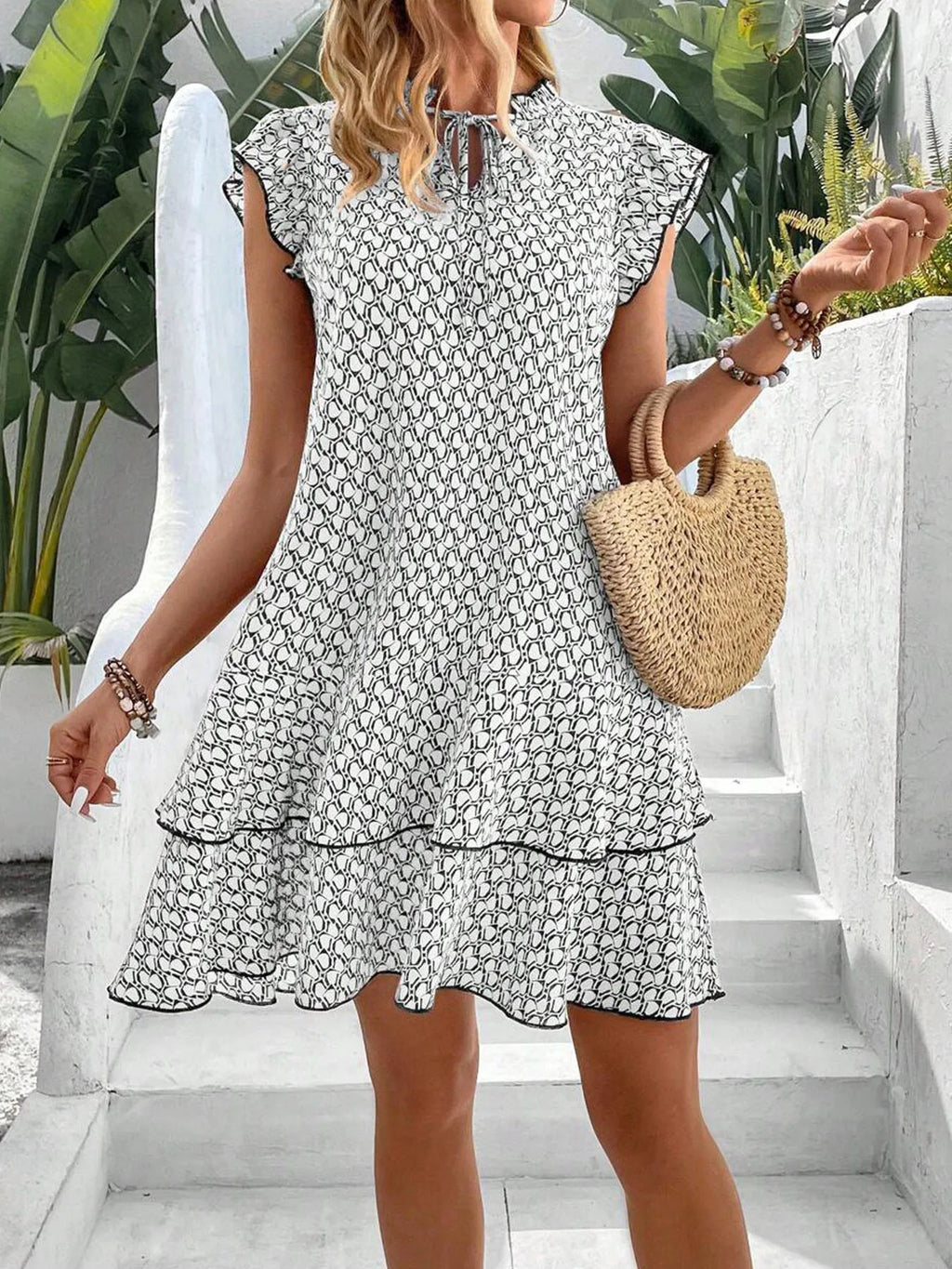 Hattie | Vestido Fluido Escalonado con Volantes