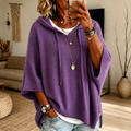 Elodie – Jersey Poncho Morado