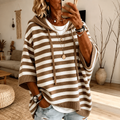 Mathilde – Jersey Poncho de Rayas Topo