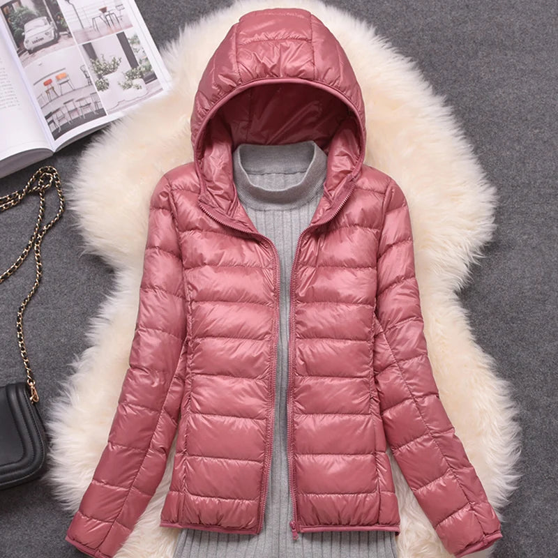 Chaqueta Acolchada Ligera con Capucha