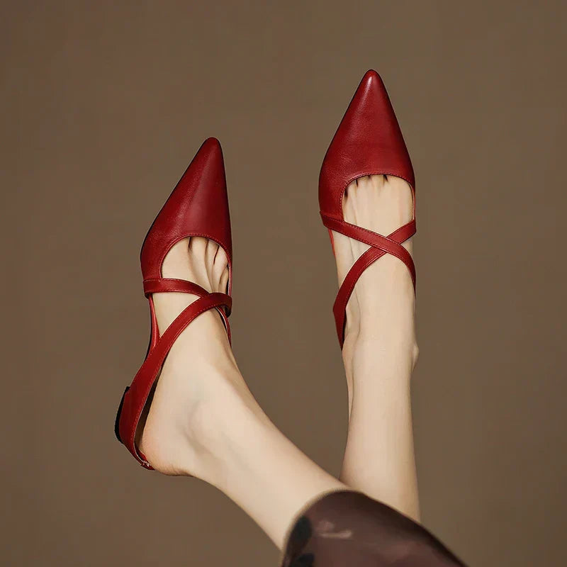 Mestelle Mules de Piel Genuina