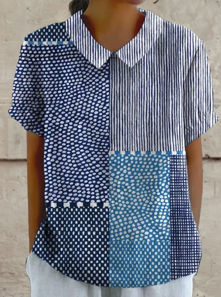 June - Blusa con Cuello Drapeado