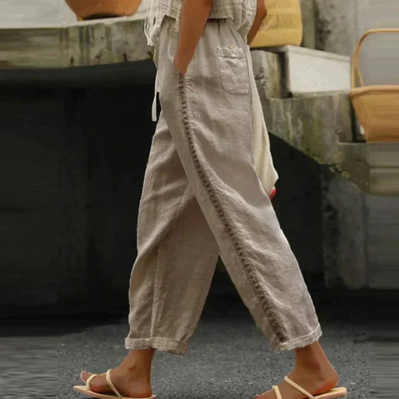 Pantalón de Mujer | Cintura Alta de Rayas