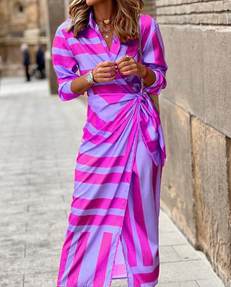 Laurel | Vestido Cruzado con Nudo Frontal