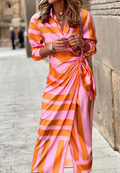 Amelia™ | Vestido Cruzado Estampado