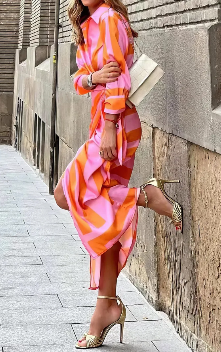 Amelia™ | Vestido Cruzado Estampado