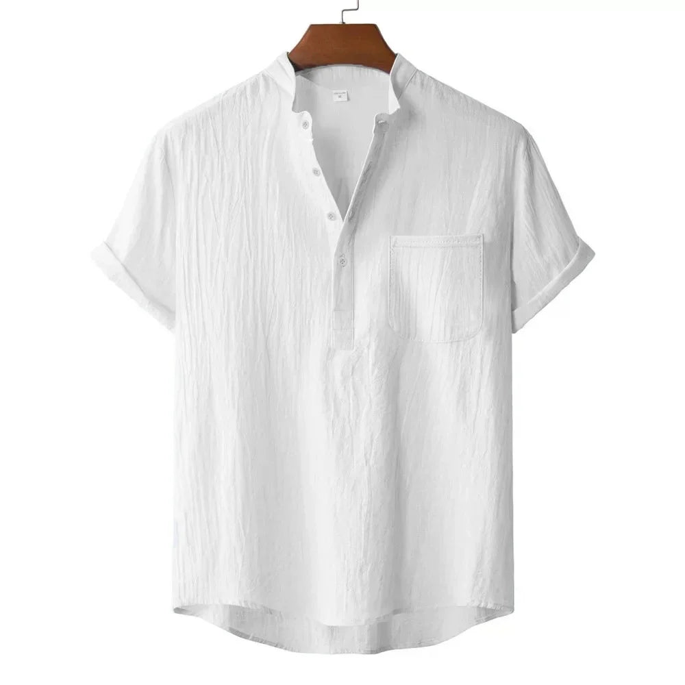 Camiseta Henley de Kai Linen