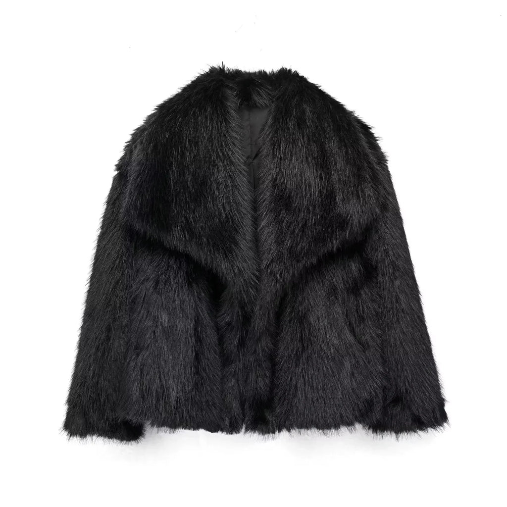Chaqueta de Piel Sintética Mixta