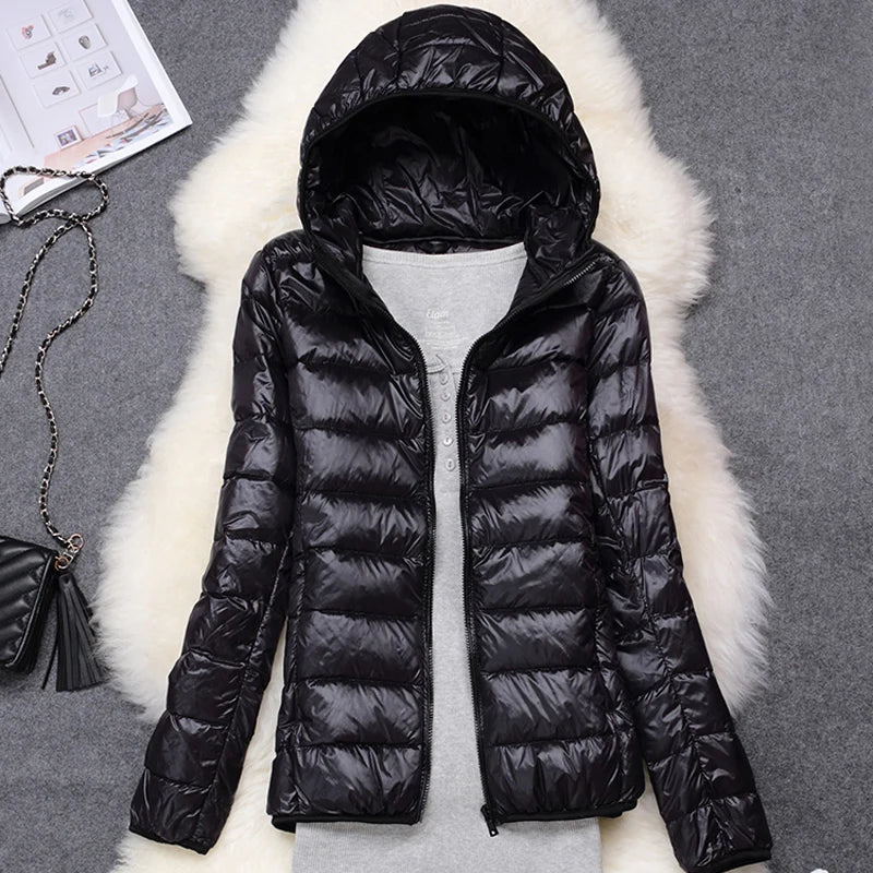 Chaqueta Acolchada Ligera con Capucha