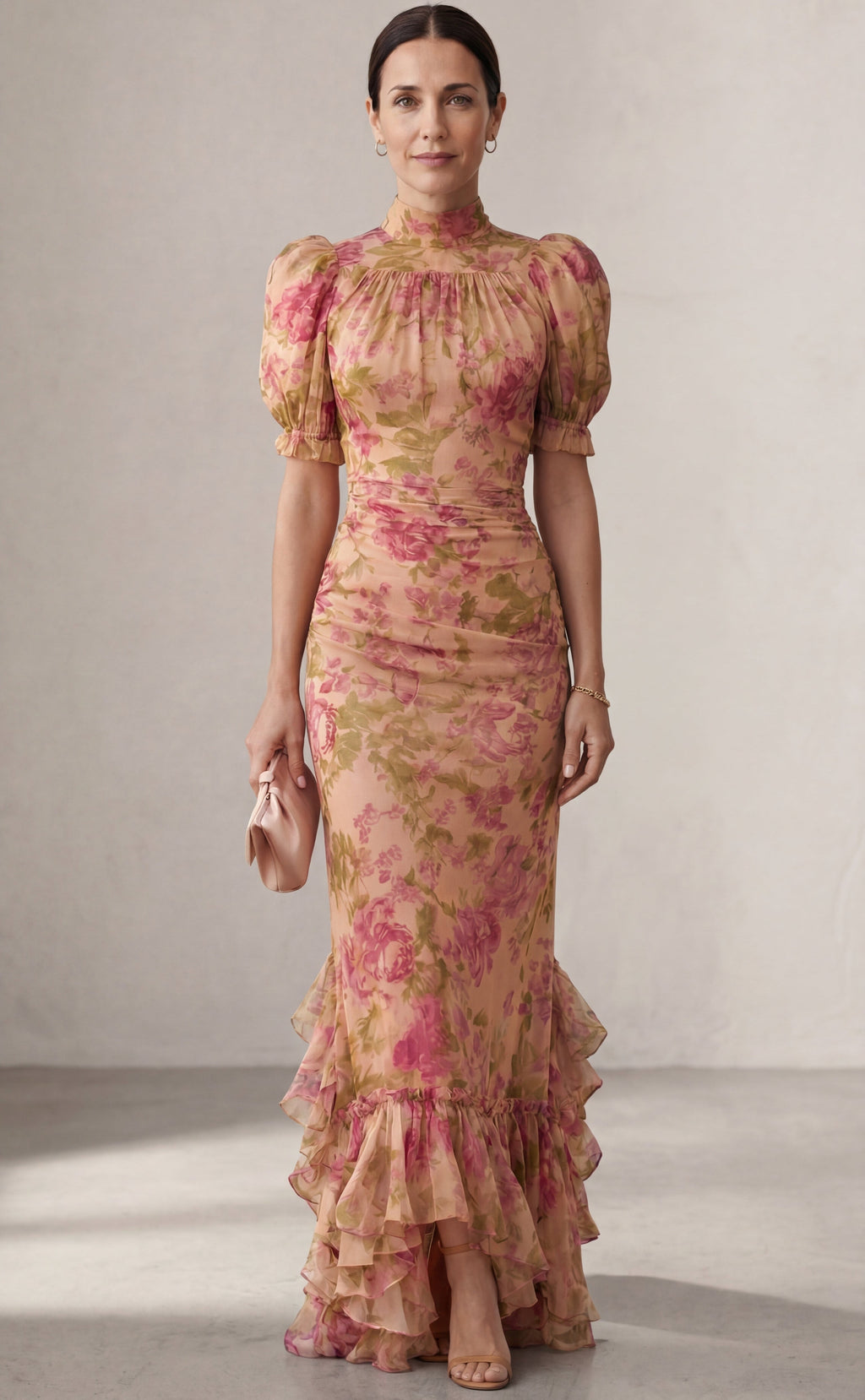 Flora | Vestido Maxi Floral con Volantes