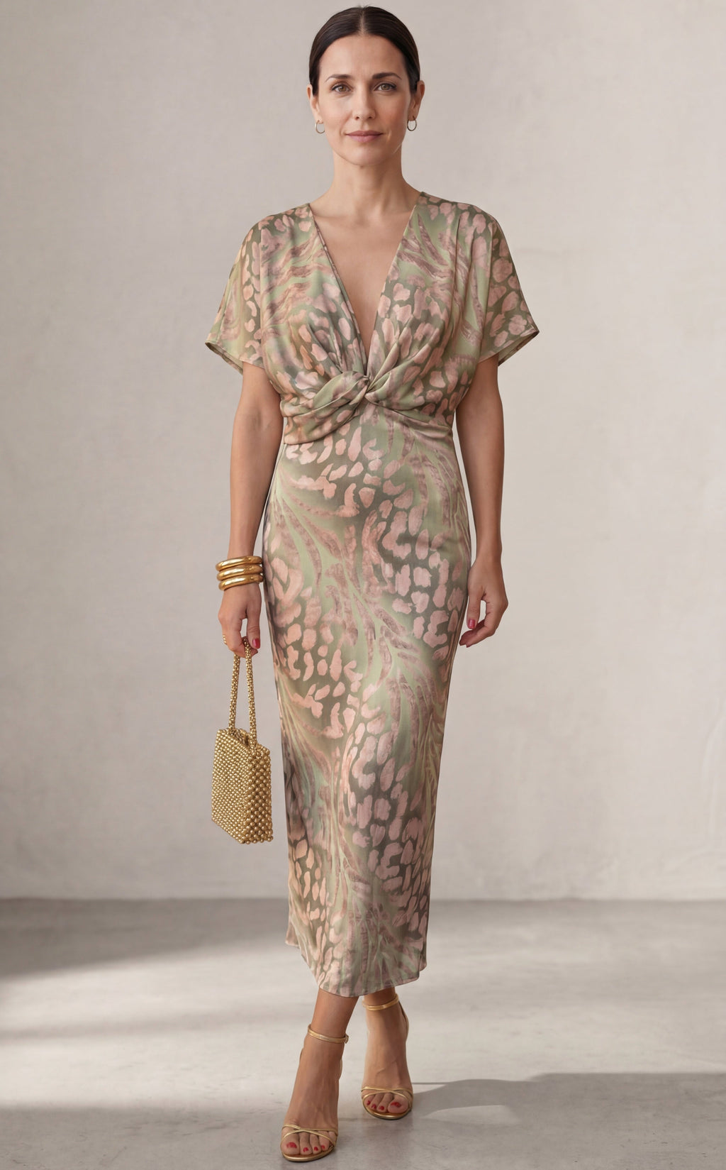 Calandra | Vestido Midi Cruzado Estampado