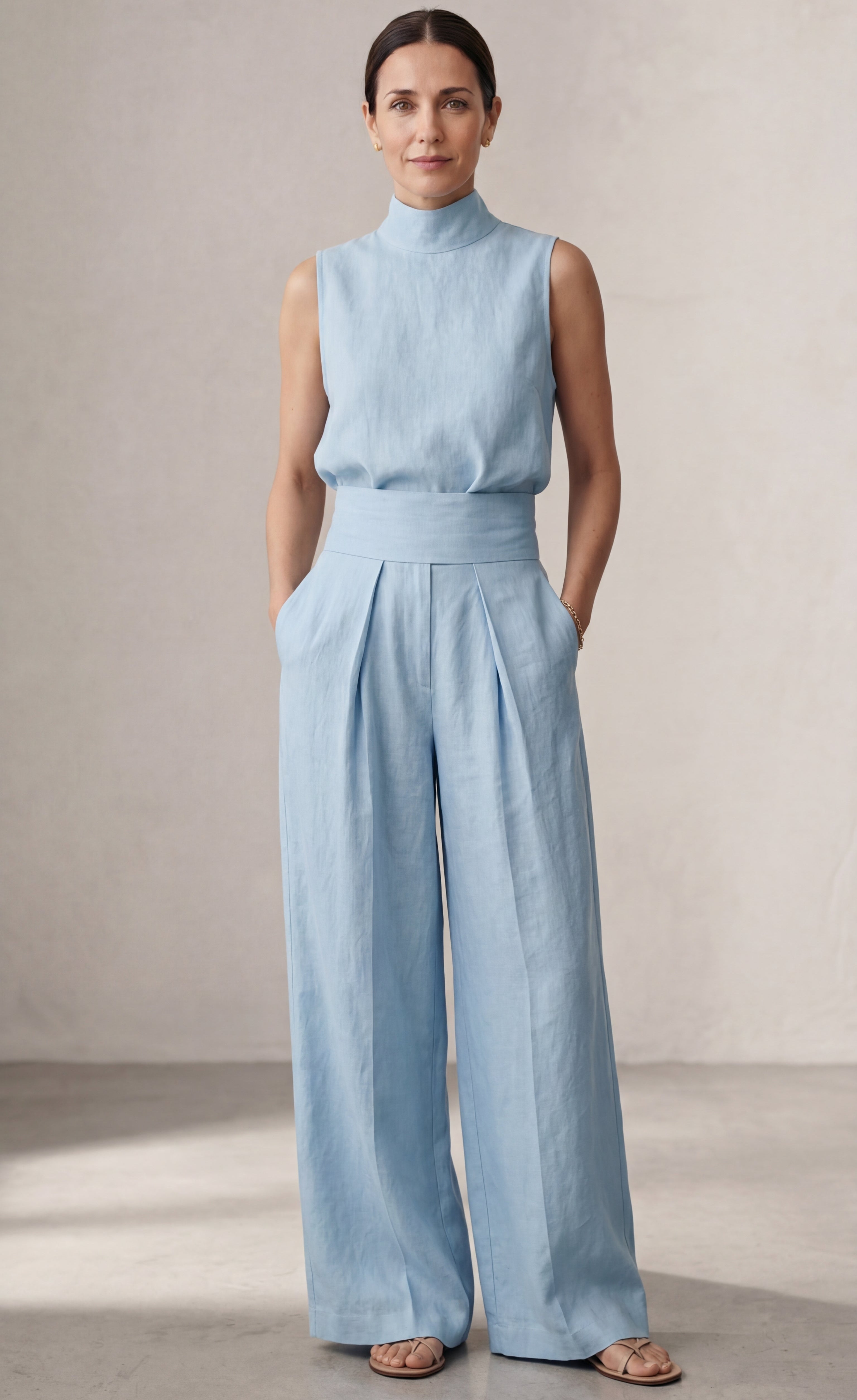 Carla | Conjunto minimalista de lino