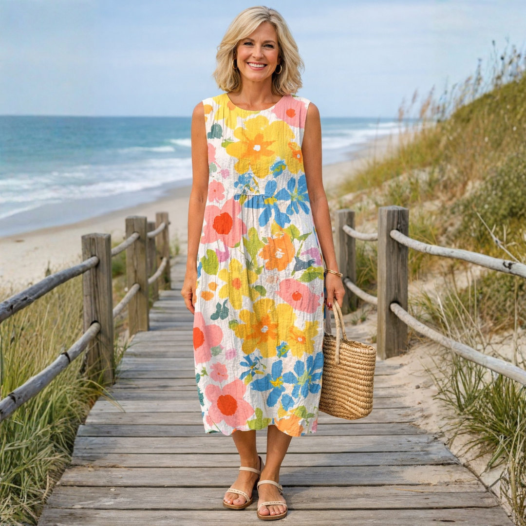 Lara | Vestido Midi Floral Pastel