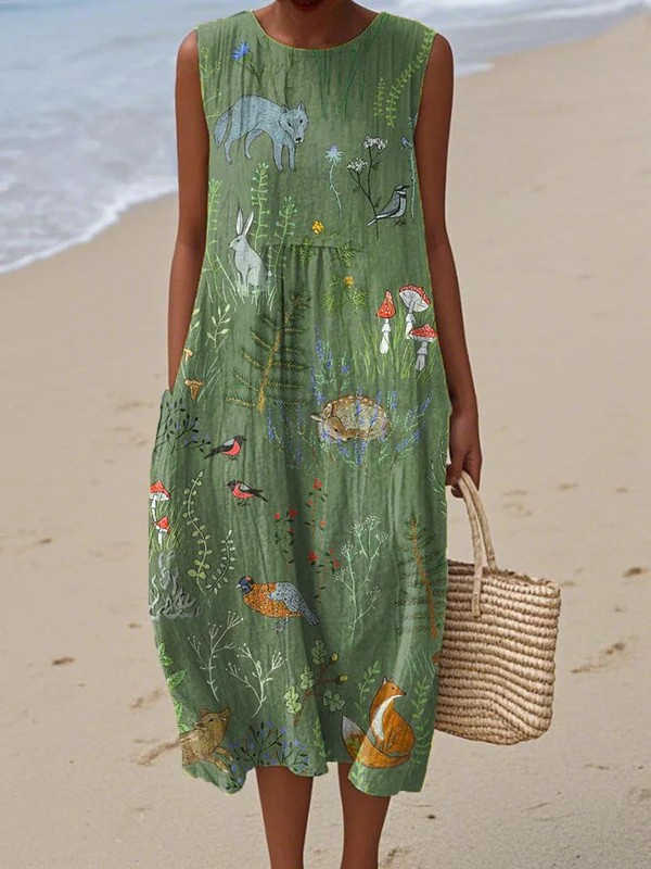 Anna | Vestido Midi Bosque Encantado