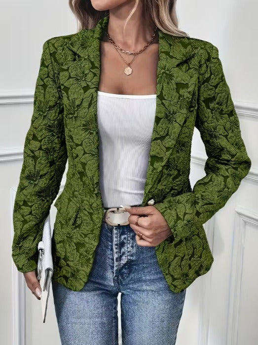 Blazer Entallado de Jacquard Cachemir para Mujer
