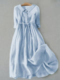 Vestido Lux con Cintura de Cordones de Verano para Mujer - Comodidad y Estilo Atemporales