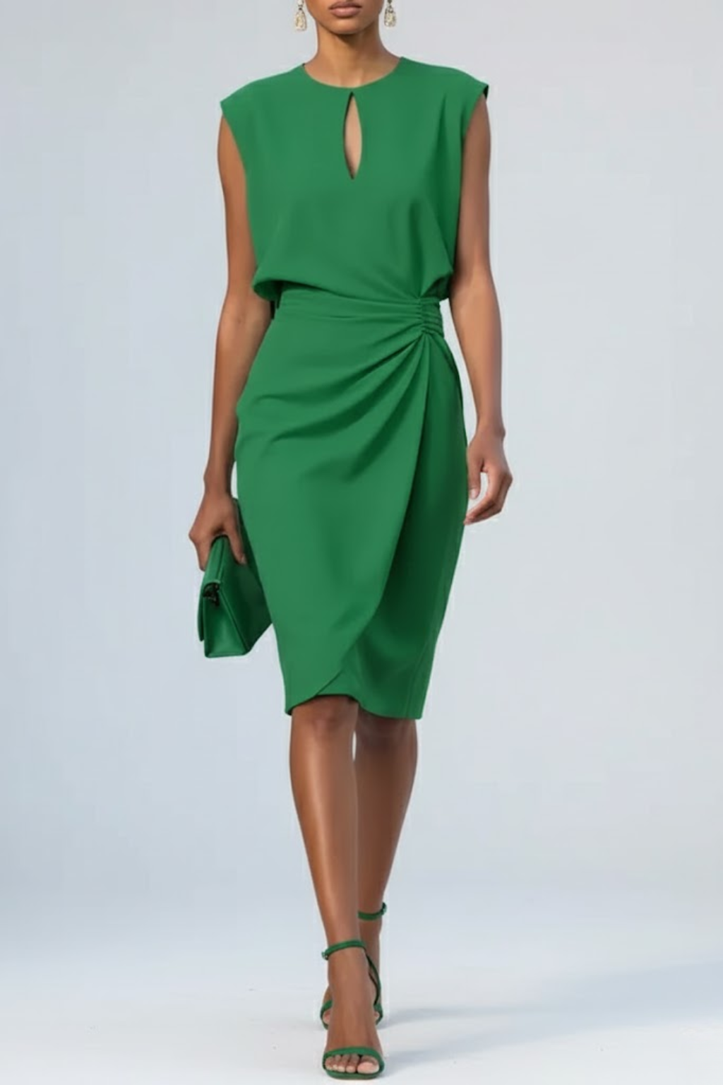 Averil | Vestido midi drapeado