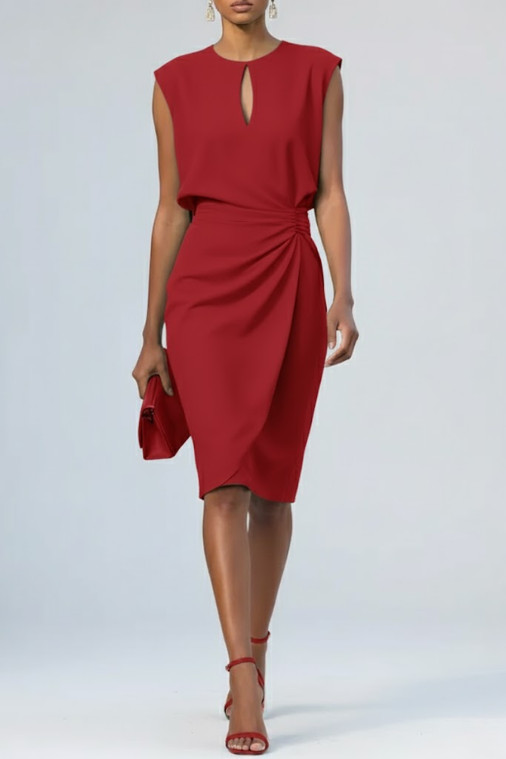Averil | Vestido midi drapeado
