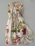Vestido de Mujer Baylee - Vestido Floral Vintage con Cordones para Invitada de Boda de Verano