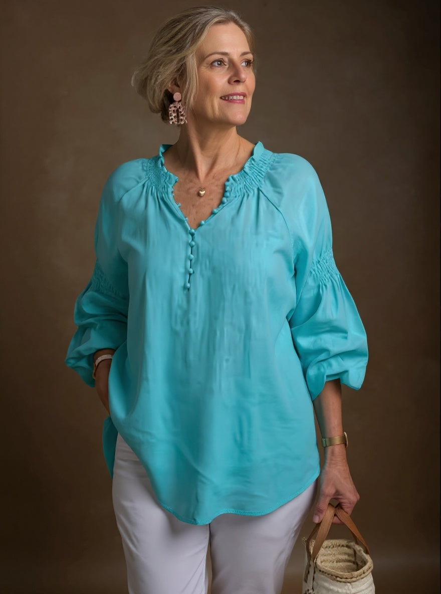 Wren - Blusa Diaria Relajada y Ligera