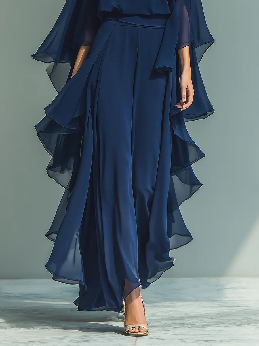 Aurora | Conjunto elegante de gasa con volantes