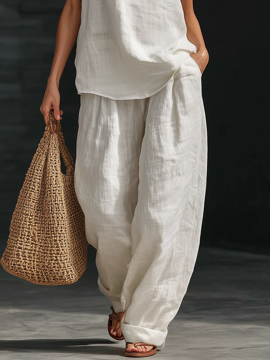 Zoe™ | Conjunto Sin Mangas con Pantalón Ancho