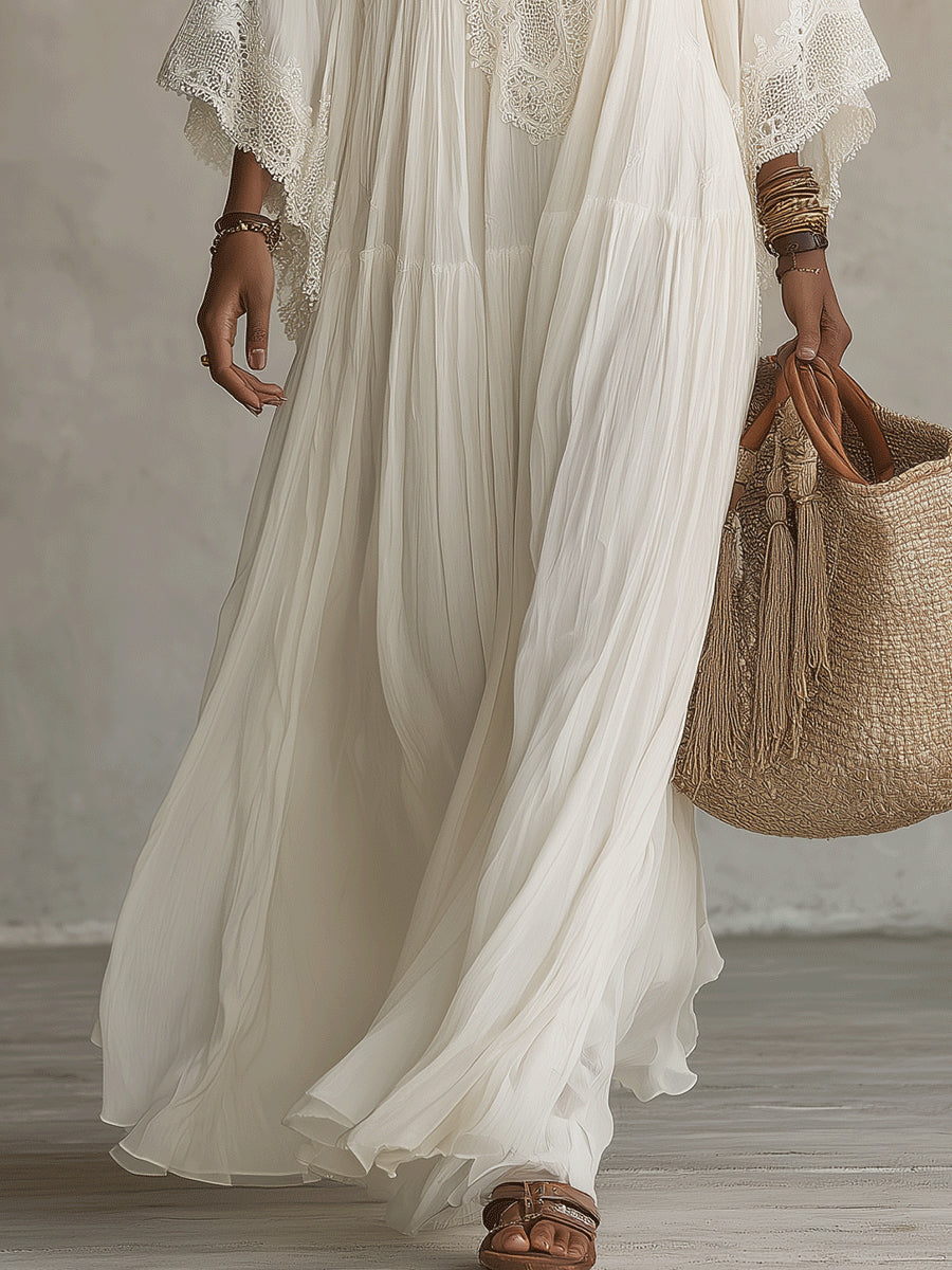 CELESTE | VESTIDO LARGO BOHO