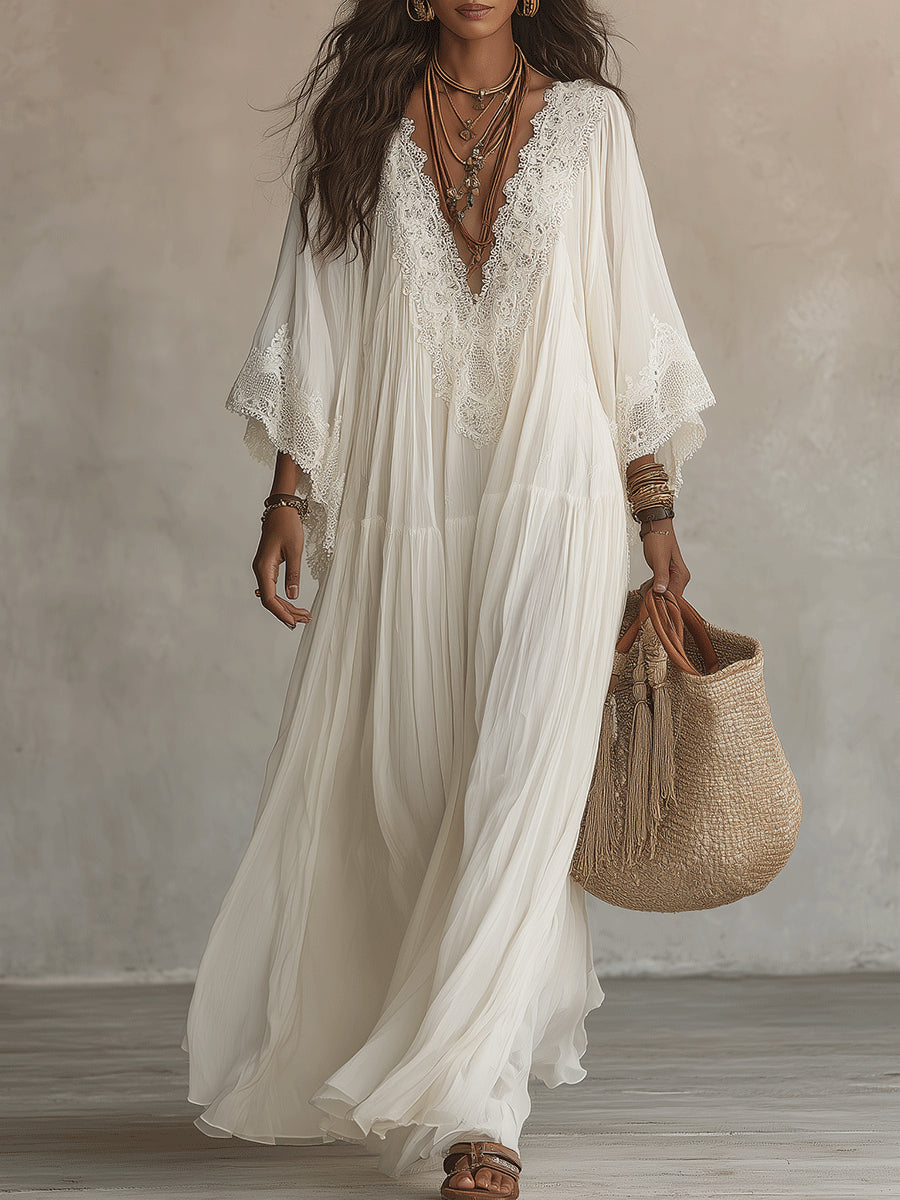 CELESTE | VESTIDO LARGO BOHO