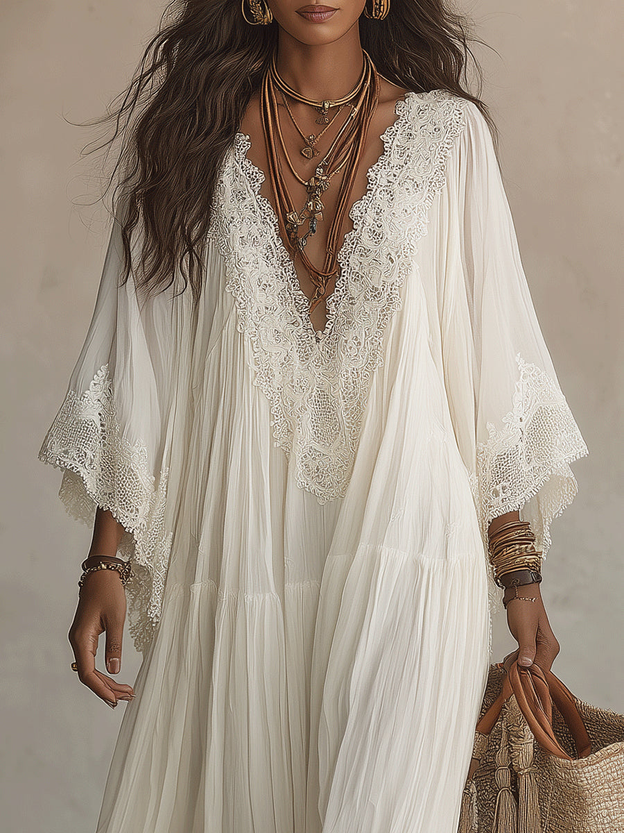 CELESTE | VESTIDO LARGO BOHO