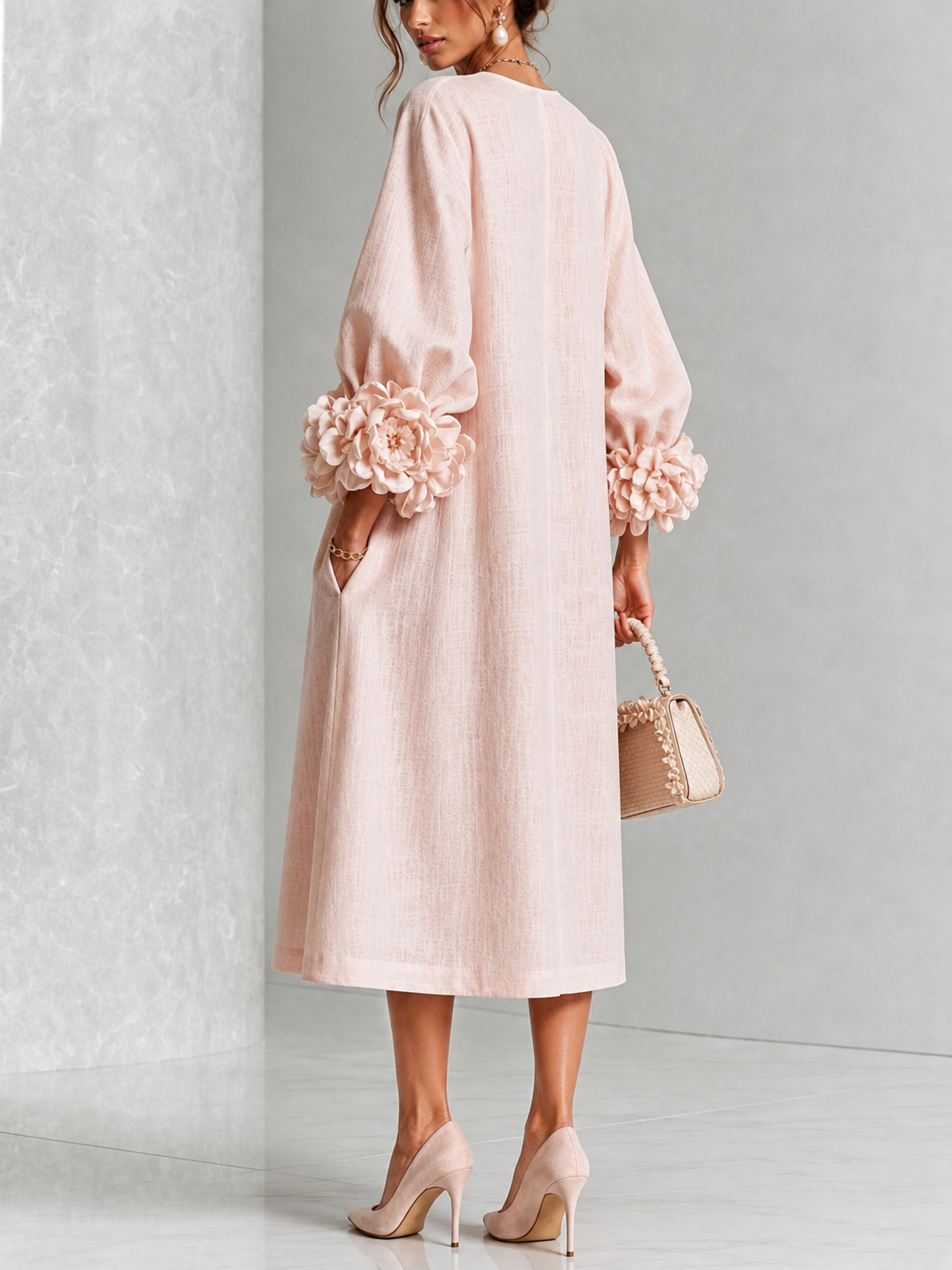 LILIANA | VESTIDO MIDI FLORAL ELEGANTE