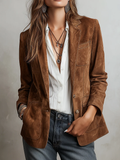 Blazer Vintage Marrón para Mujer