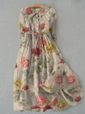 Vestido Zinnia con Cintura Ajustable de Cordones para Mujer - Encanto Vintage y Comodidad Moderna