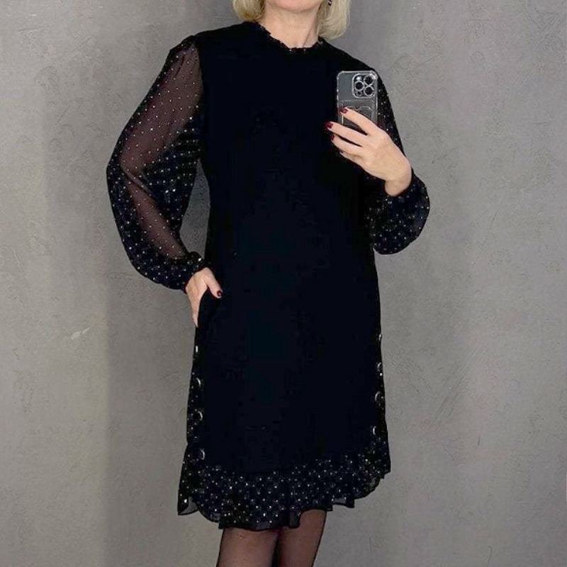 Thessariae | Elegante vestido con mangas de cristal