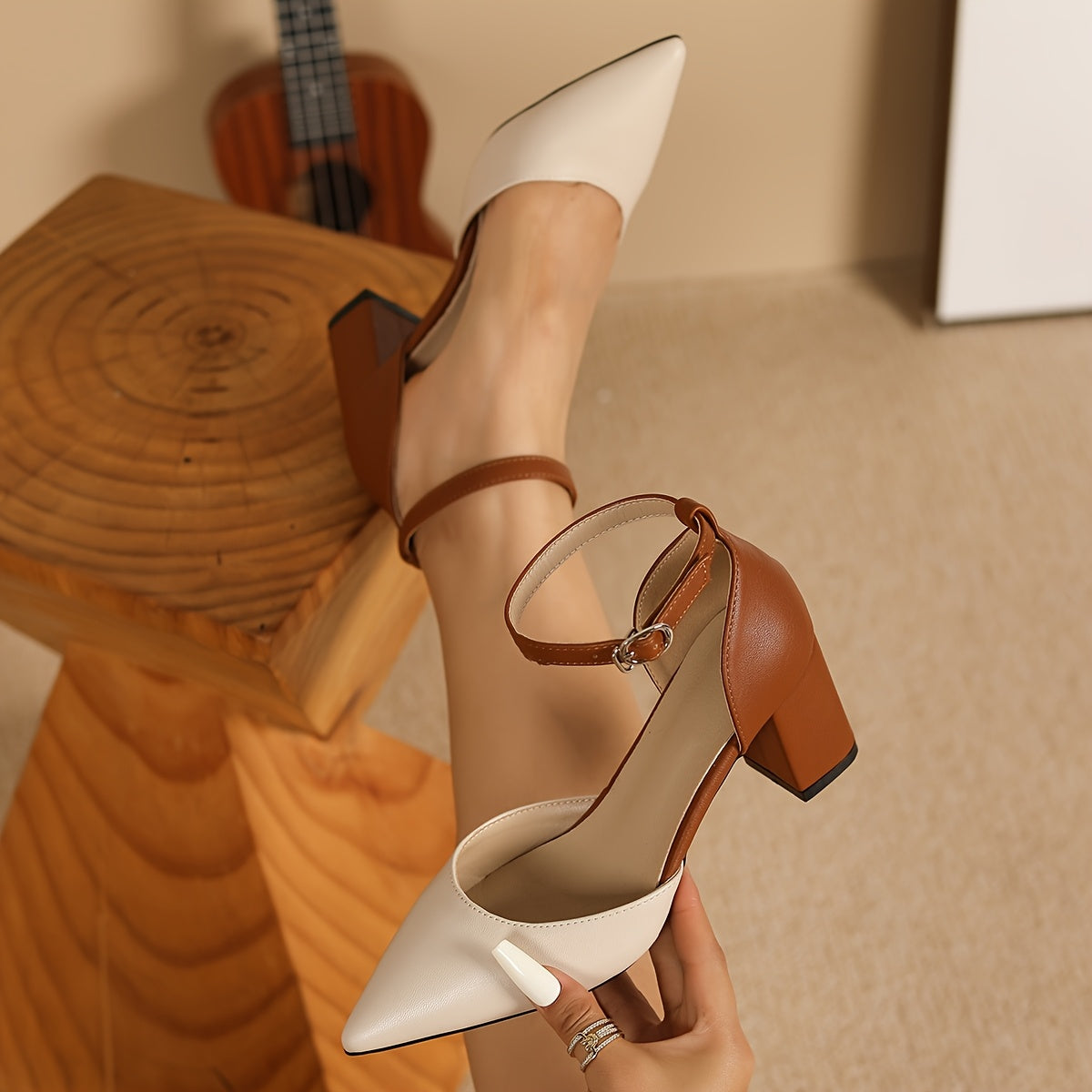 Marielle | Tacones de Tiras Bicolor