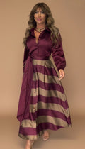 Mila™ | Vestido Maxi de Rayas