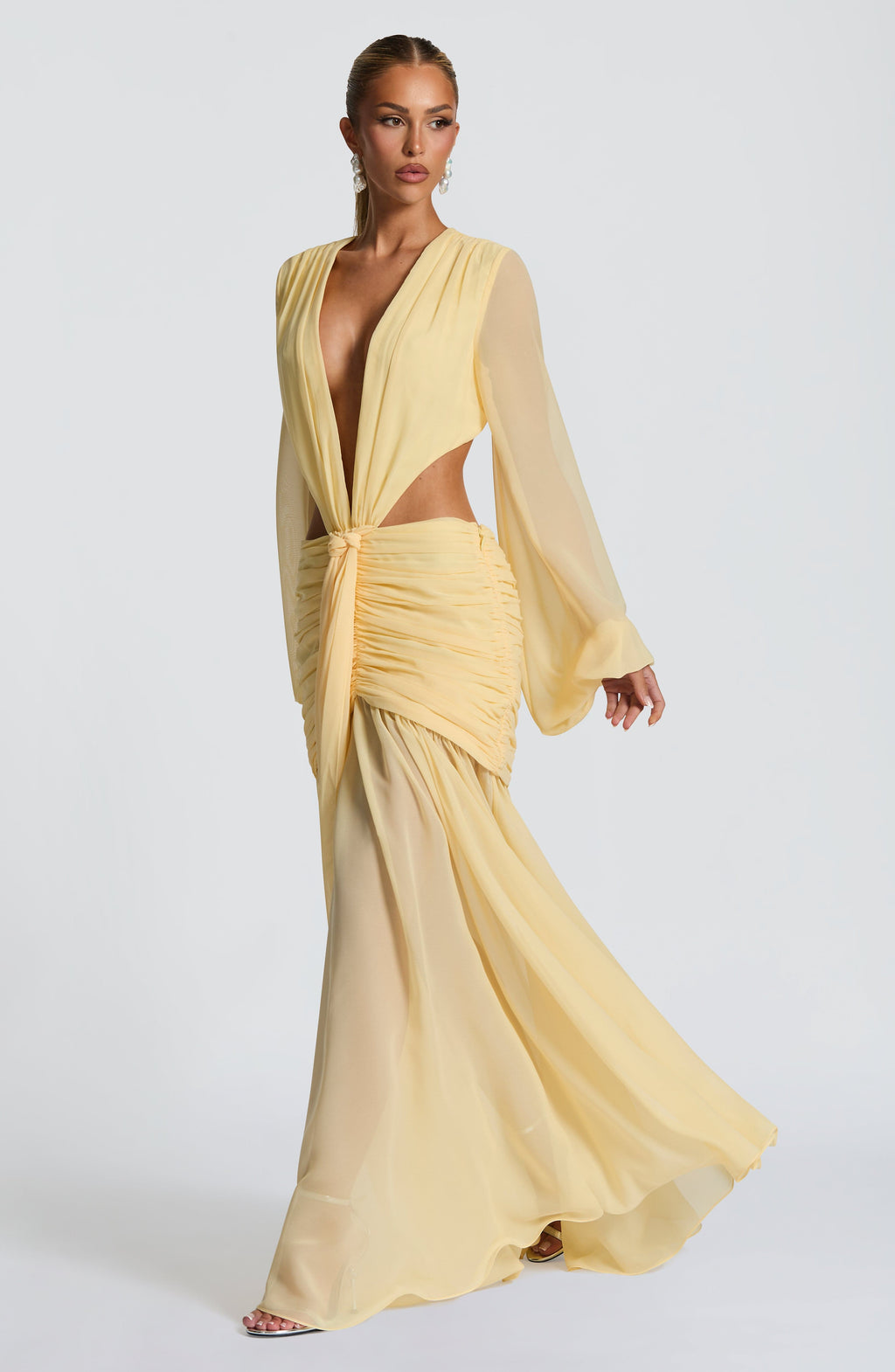 Andrina - Vestido Maxi con Estampado Leopardo