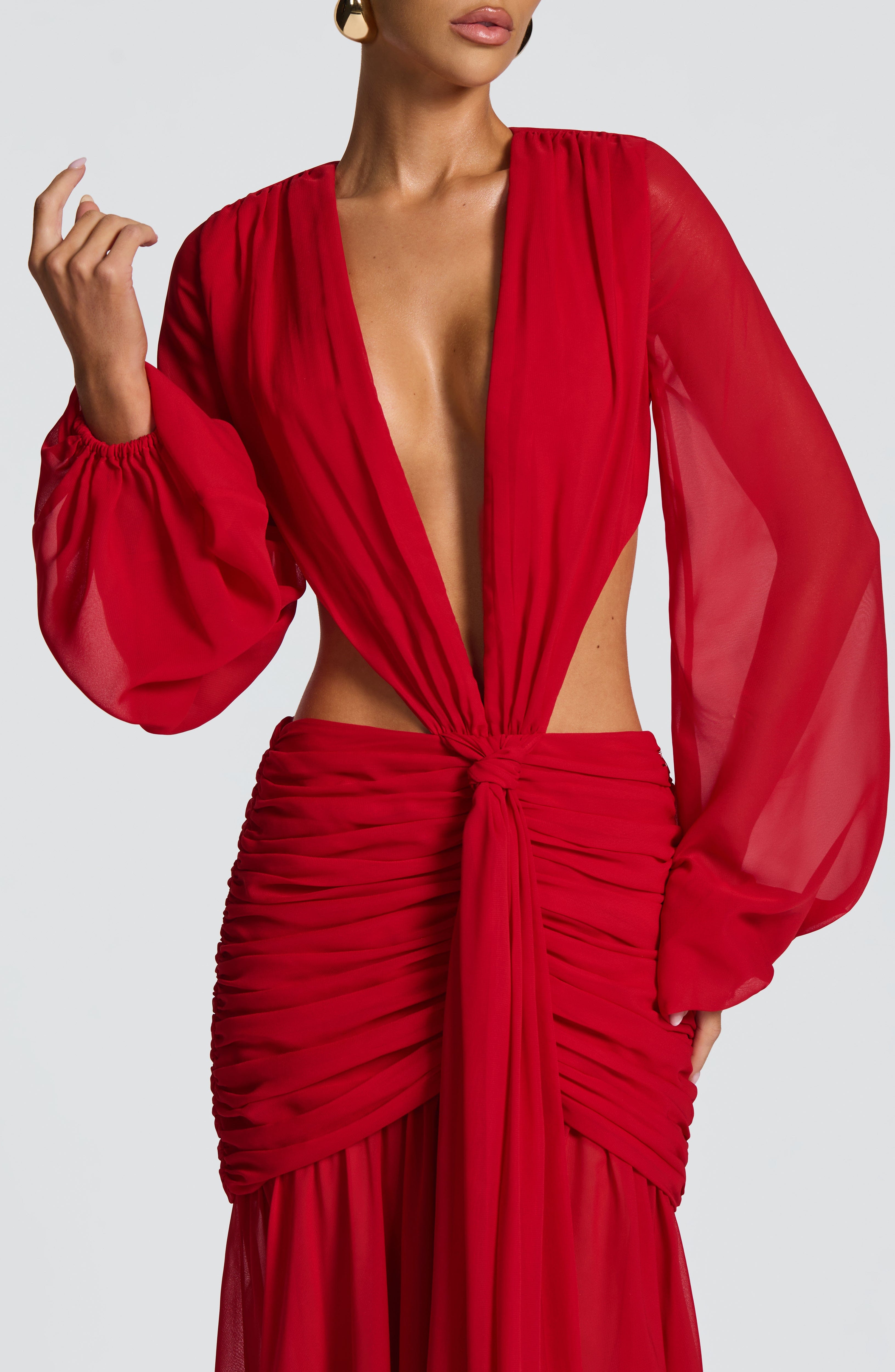 Andrina - Vestido Maxi con Estampado Leopardo