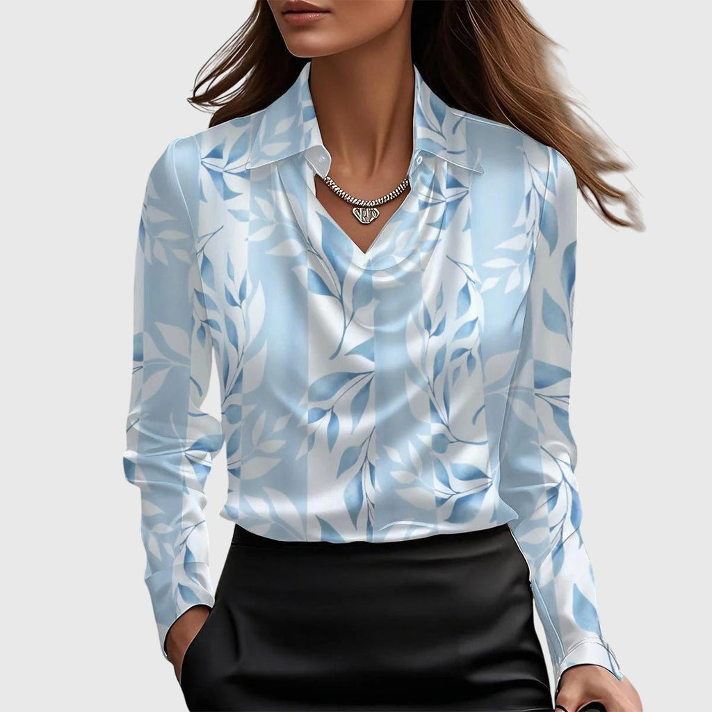 Brooklyn - Blusa con Cuello Drapeado