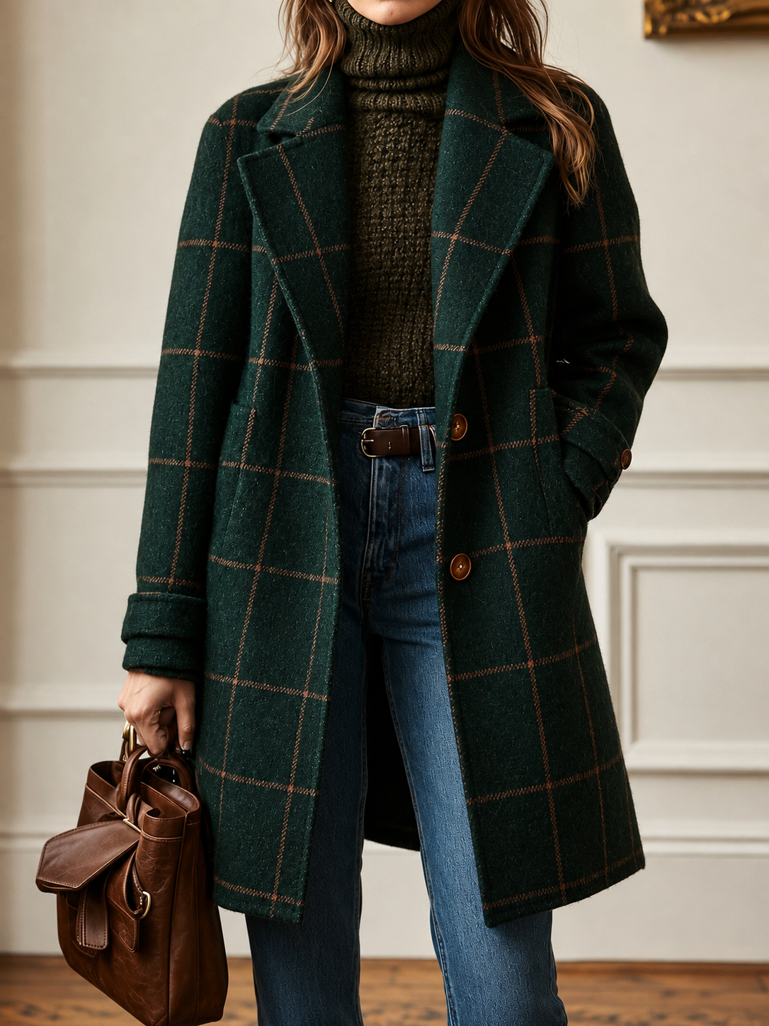 Bethany | Abrigo de Cuadros para Mujer